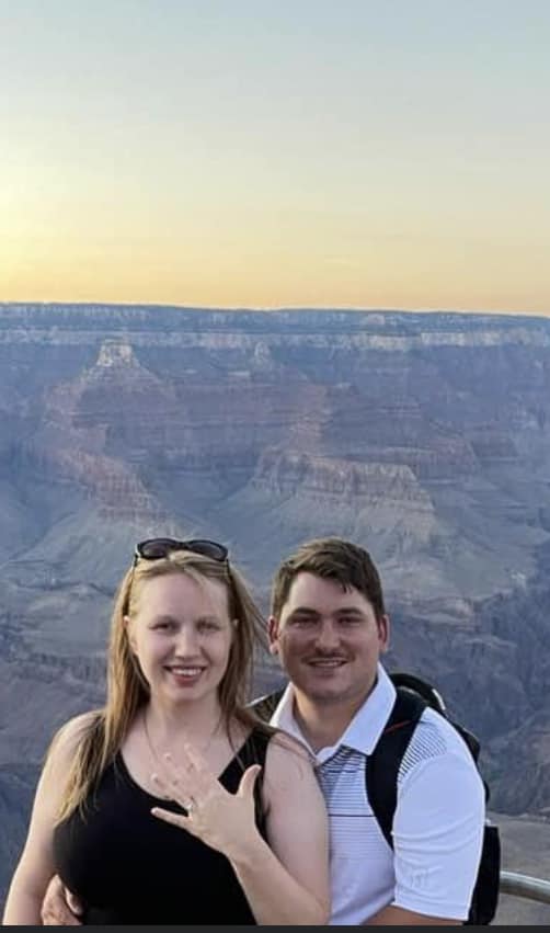 Pete and Katherine's engagement at the Grand Canyon